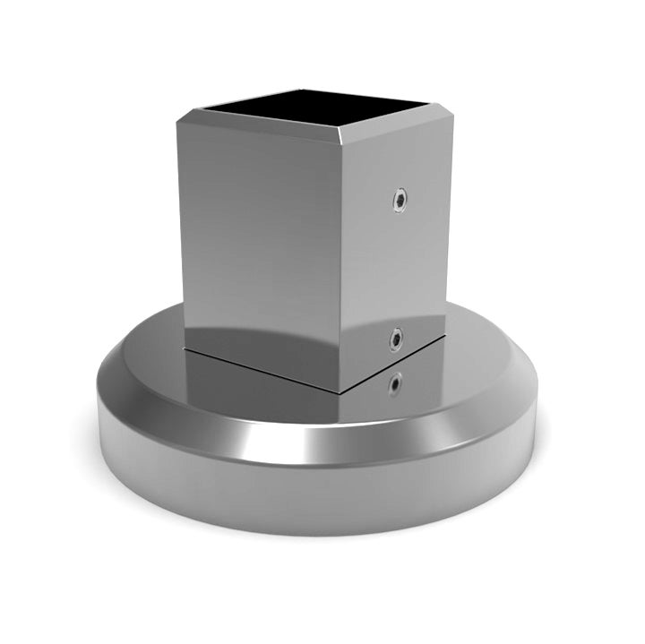 Support de sol à visser pour montant carré 40x40 mm | Leroy Merlin