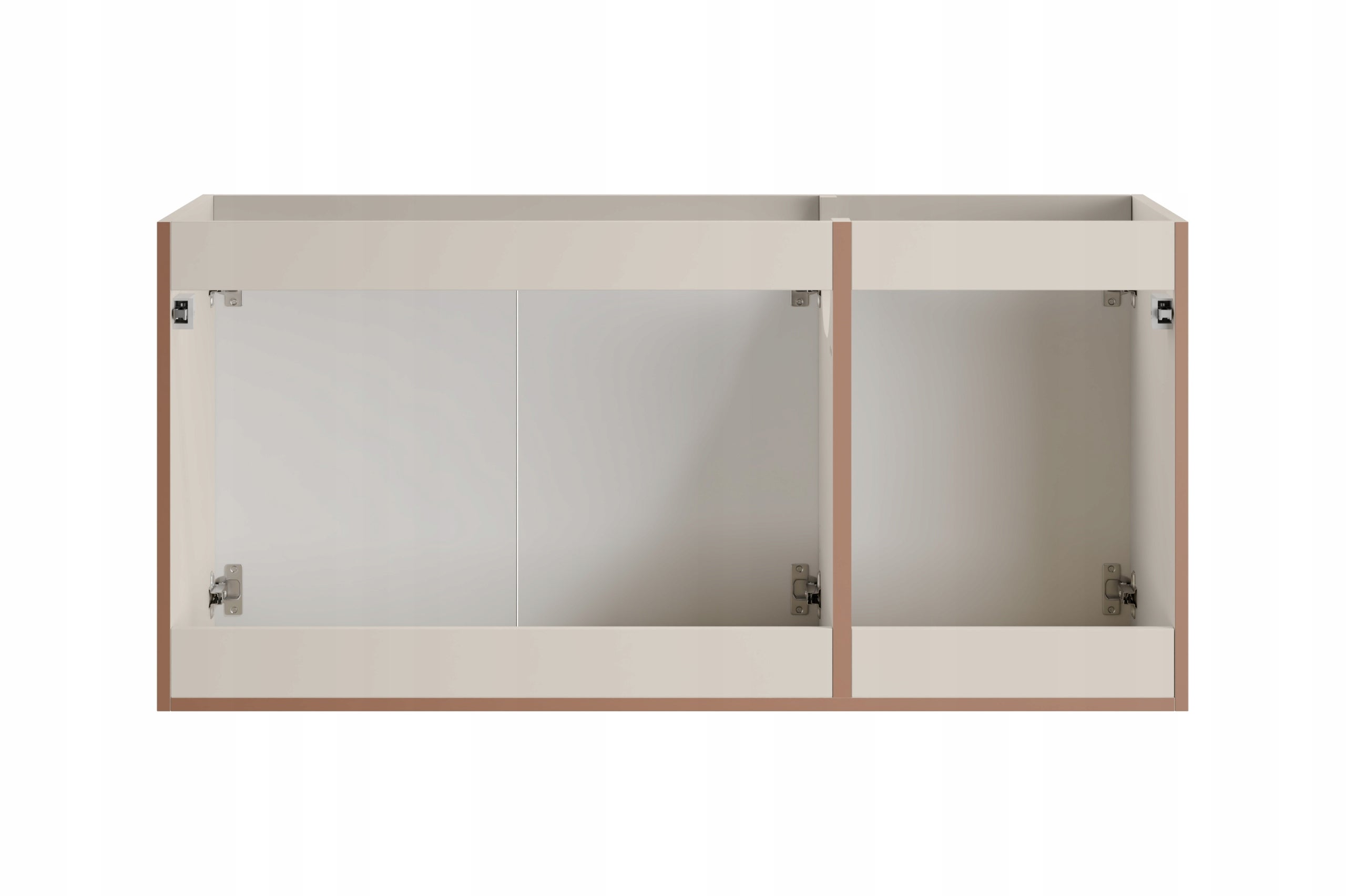 Szafka pod umywalkę BELLA 120 cm kaszmirowa wisząca frezowany front 3 drzwi - 8