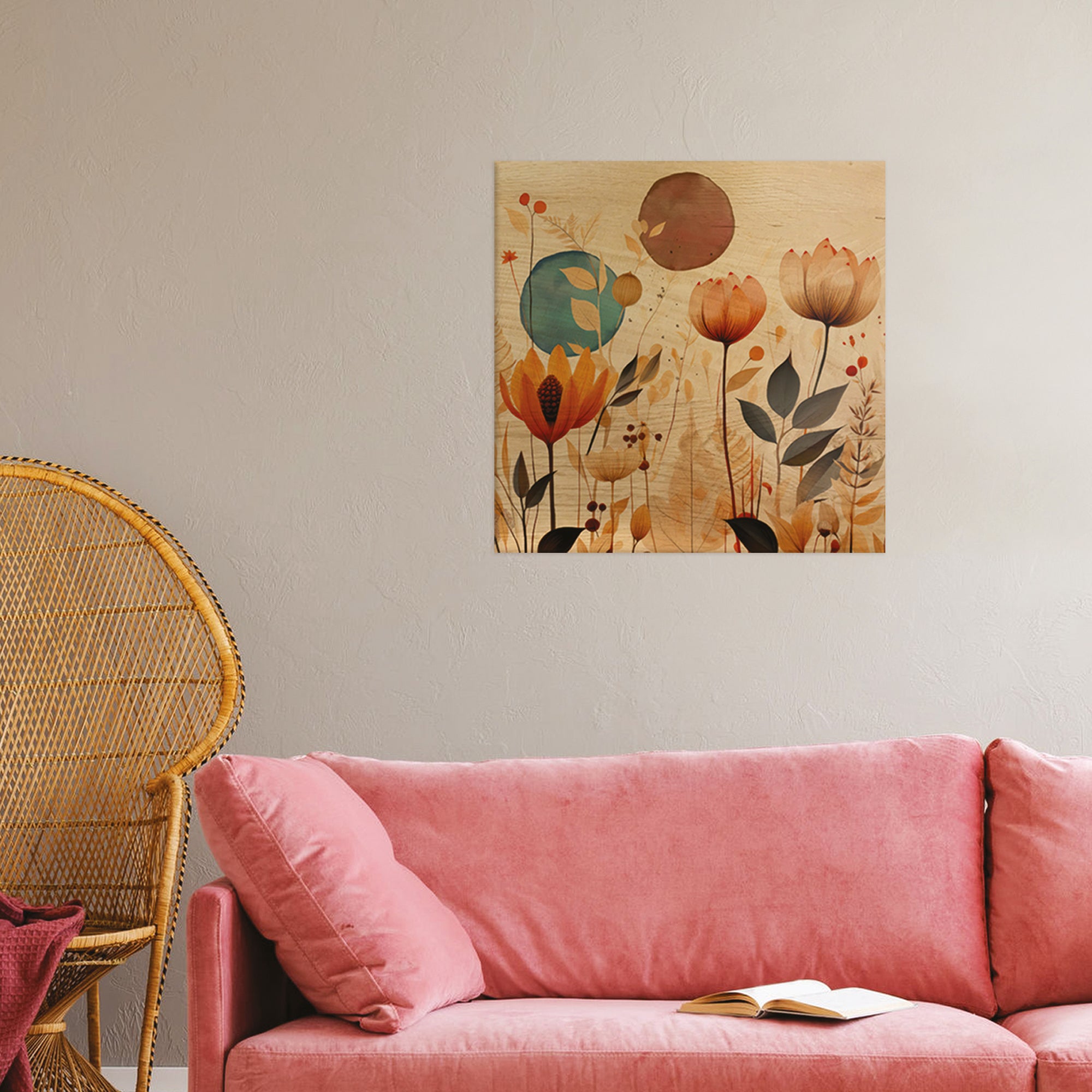 Lot 3 Affiches Art Mural Fleur Aquarelle & Papillons - Poster Boho 30x40cm Chambre Salon