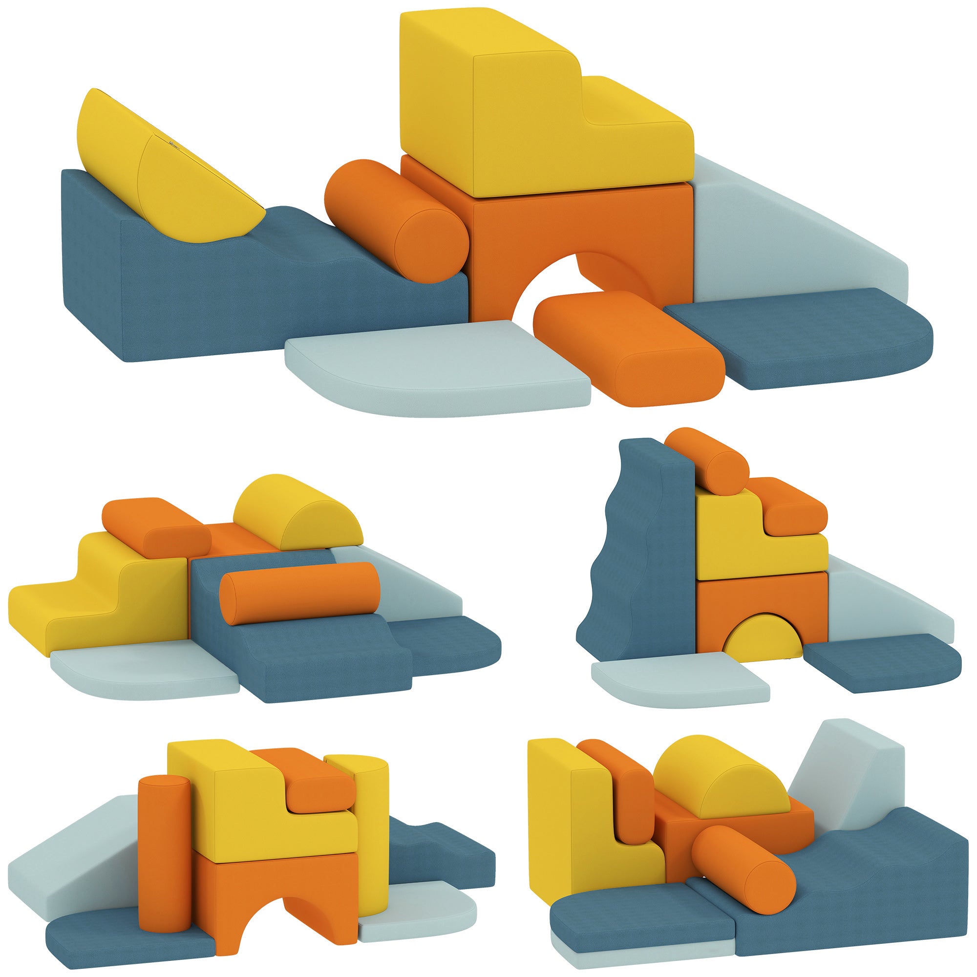 Module motricité bébé 6PCS parcours motricité bébé en mousse EPE pour enfants d'âge préscolaire, multicolore pour la maison | Leroy Merlin