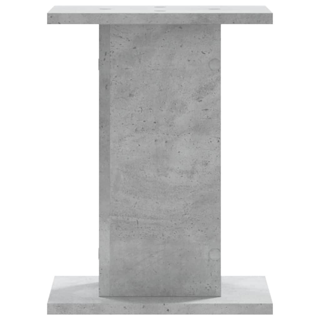 Supports pour plantes, 2 pièces, gris béton, panneau de bois - 4