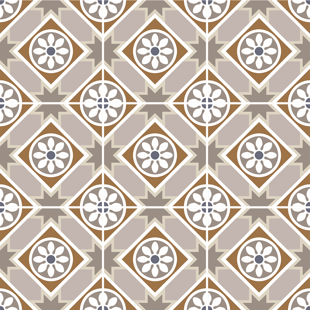 9 adesivi piastrelle di cemento azulejos mataro - Sticker adesivo - adesivi murali - 9stickers15x15cm - 2