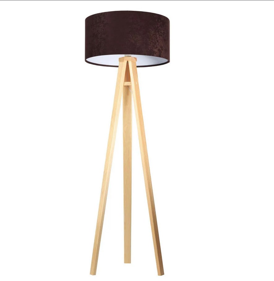 Lampa stojąca HOME 50 brązowa/biała/sosna