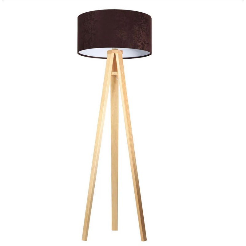 Lampa stojąca HOME 50 brązowa/biała/sosna