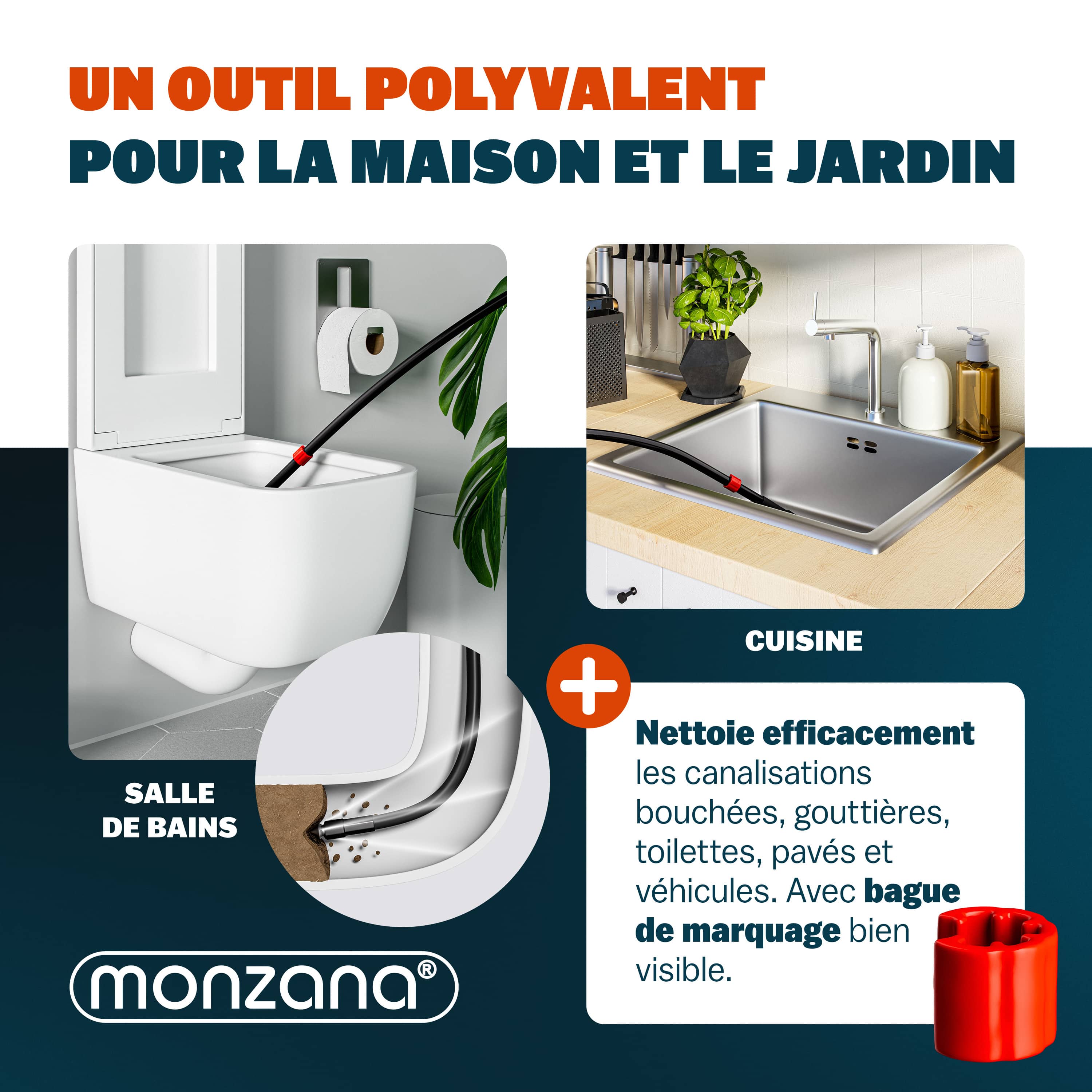 Set de nettoyage de tuyaux 15m - 3