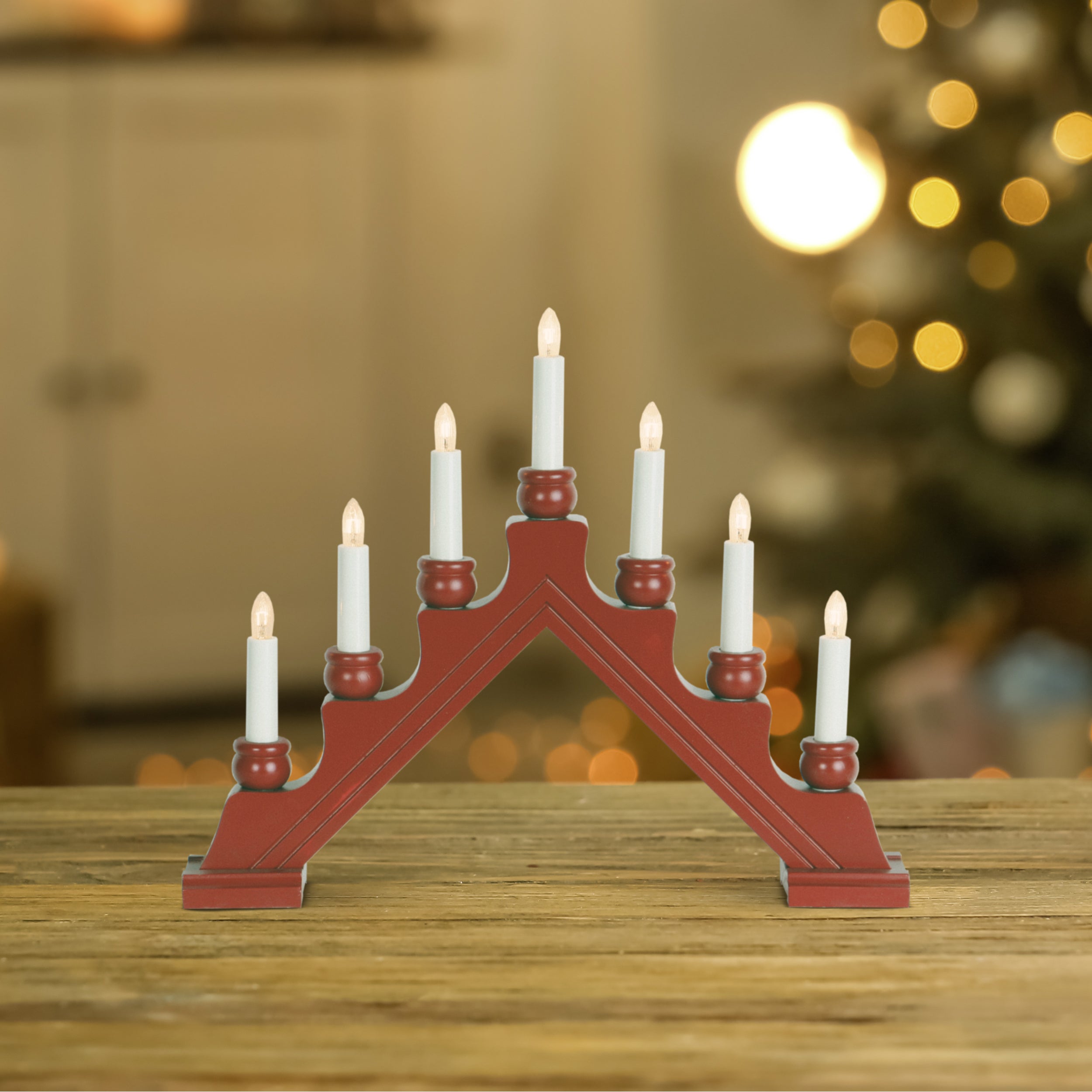 Candele Coniche Di Natale EbenEzer - Decorazione Elegante Per Tavola E Caminetto