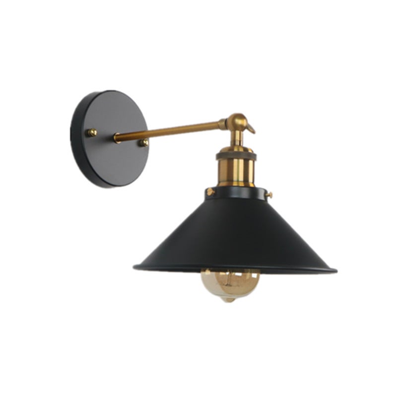 Lot De 2 Appliques Murales Vintage Industrielles - Abat-jour Réglable 180°, Douille E27 - Style Loft, Bar, Cuisine