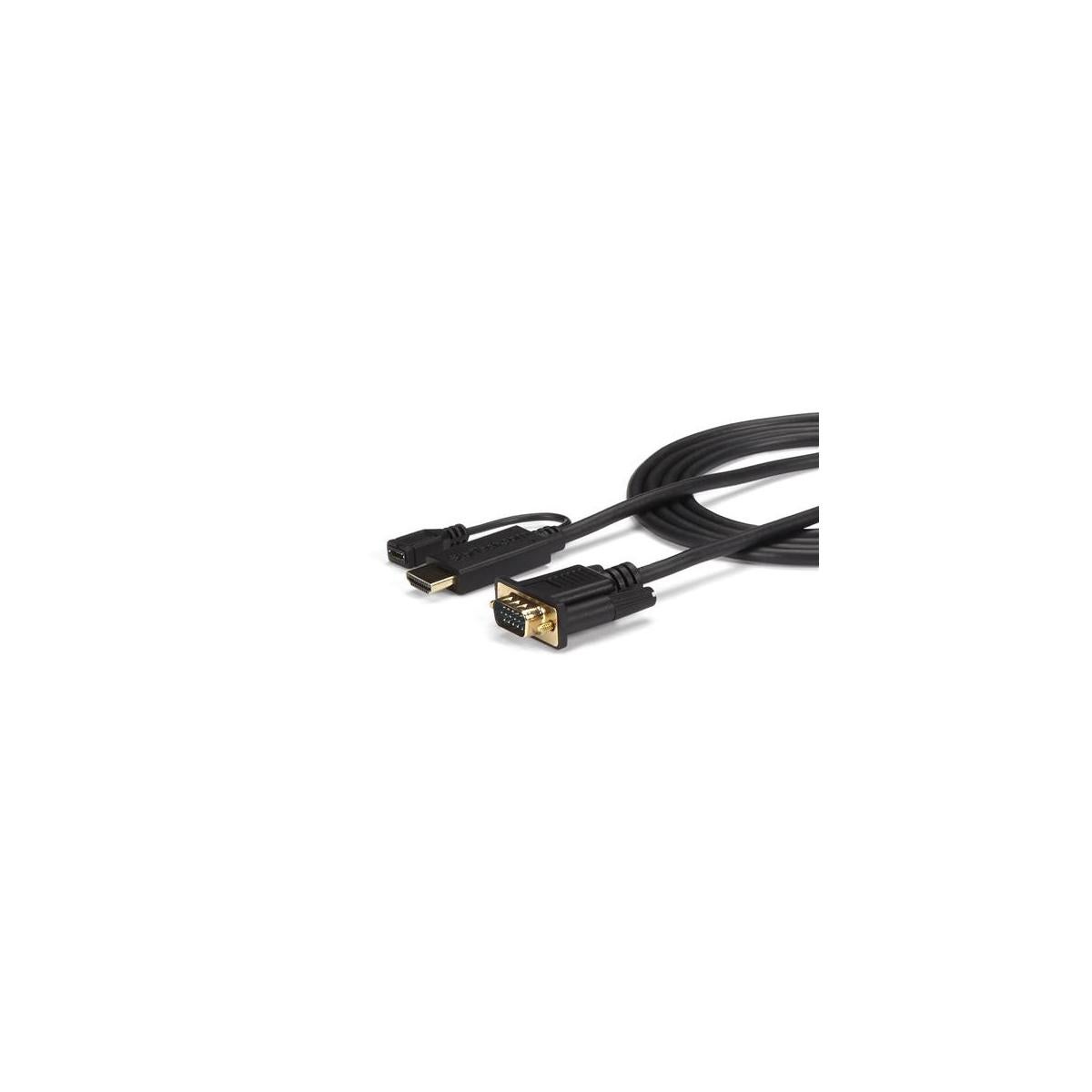 Zdjęcia - Kabel Startech.com  adapter StarTech HDMI na VGA czarny 1,8 m trwały i odporny na plątanie 