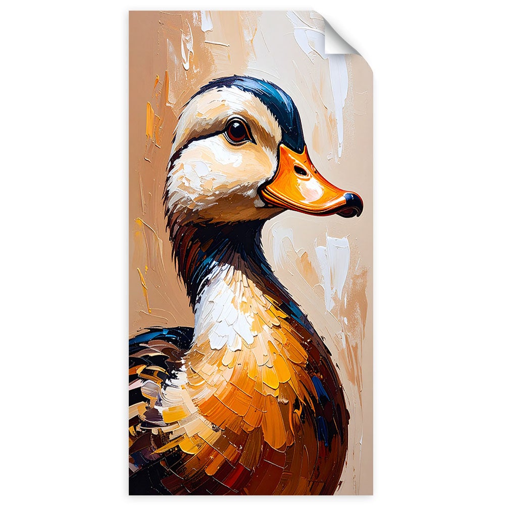 Naklejka na ścianę do salonu sypialni, Kaczka Ptak Zwierzę 100x200