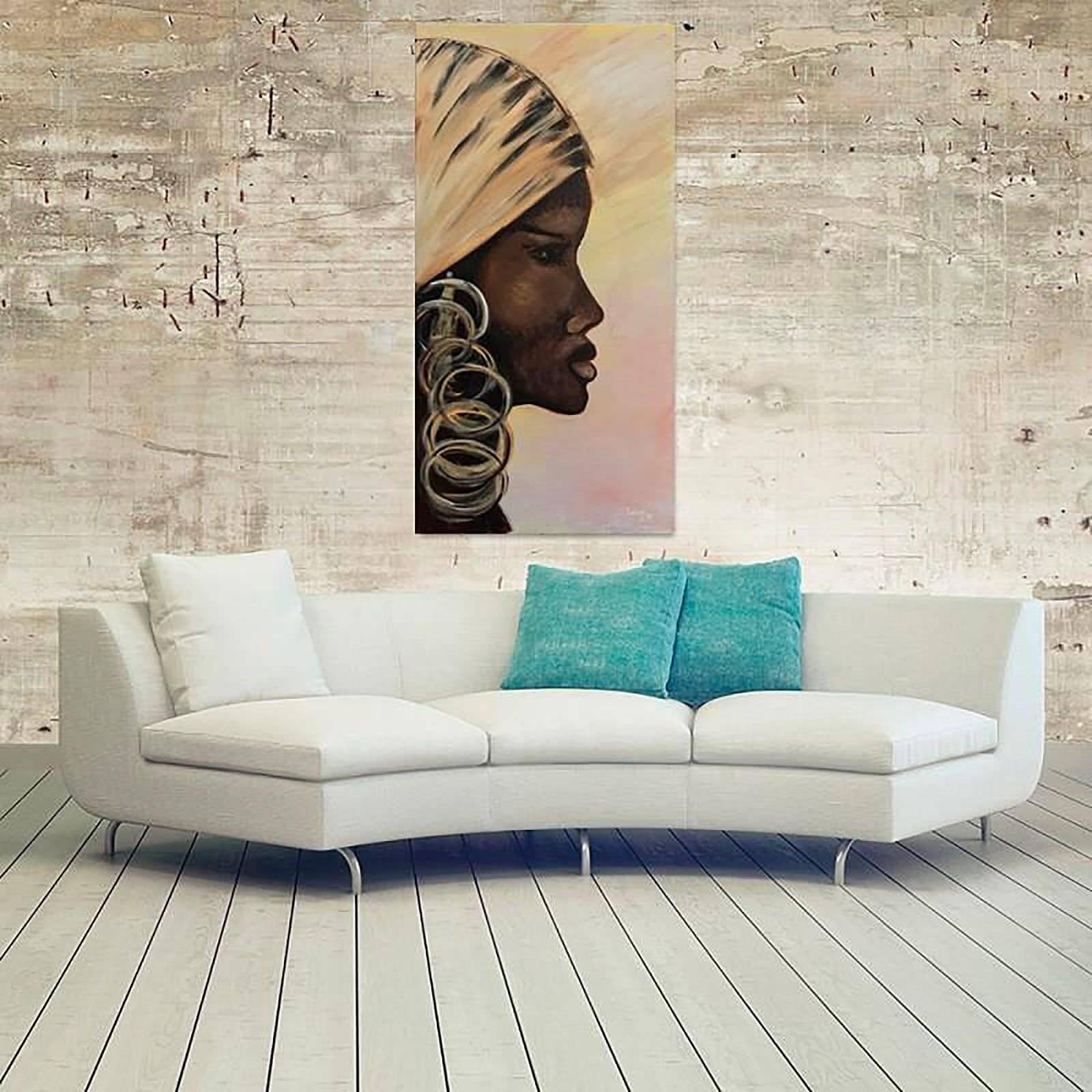 Tableau profil d'une femme - 40 x 100 cm - 4