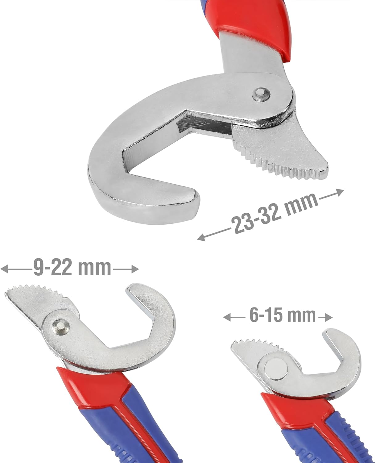 Clés Réglables Serre-Ecrou Multifonctionnelles Kit de Clés Universelles 2-pièce - 2