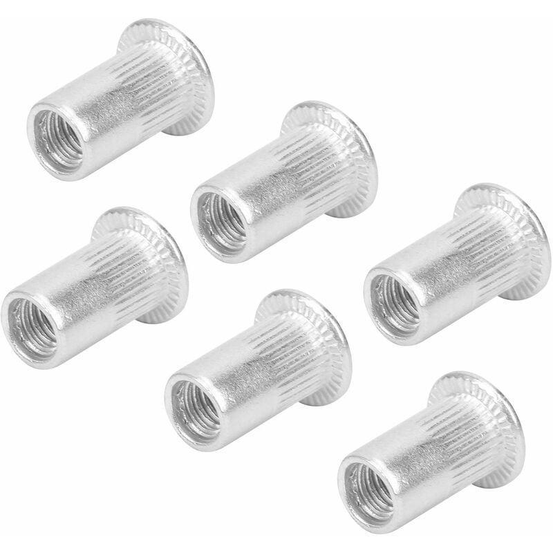 100 sztuk Nitonakrętki M5, Zestaw Różnych Nitonakrętek, Wkładka Gwintowana z Płaskim Łbem Aluminiowa Nakrętka Nitowa