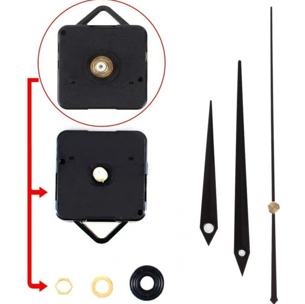 Mécanisme d'Horloge Mécanisme de Mouvement d'Horloge Mecanisme Horloge Pile Silencieux Horloge Murale Systeme Horloge Aiguilles Mecanisme Pendule - 4