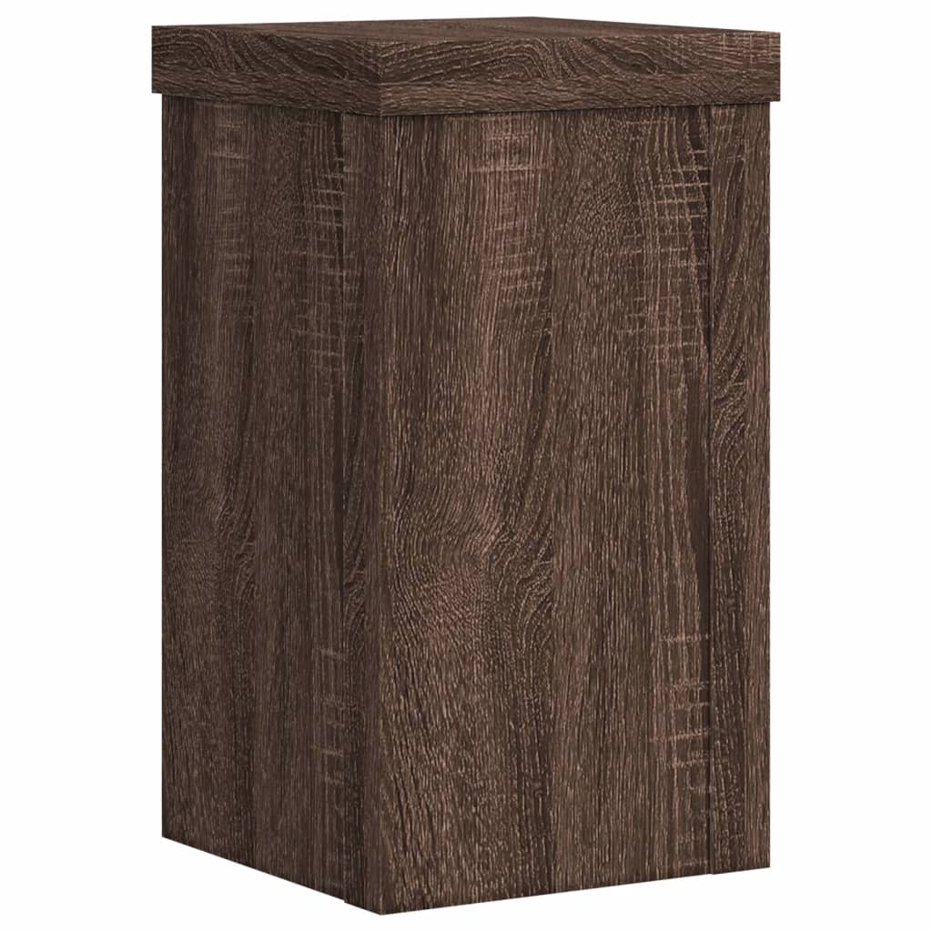 Supports pour plantes 2 pcs chêne marron bois d'ingénierie - 6