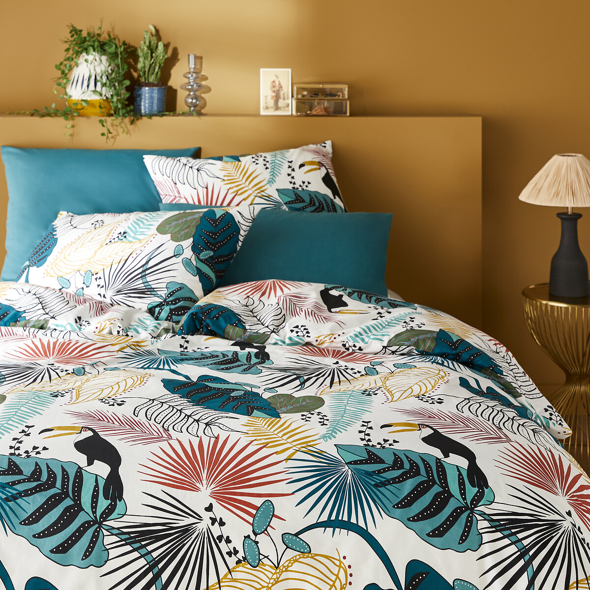 Housse de couette percale coton, Macara Jungle - Imprimé - 260 x 240 cm - 6