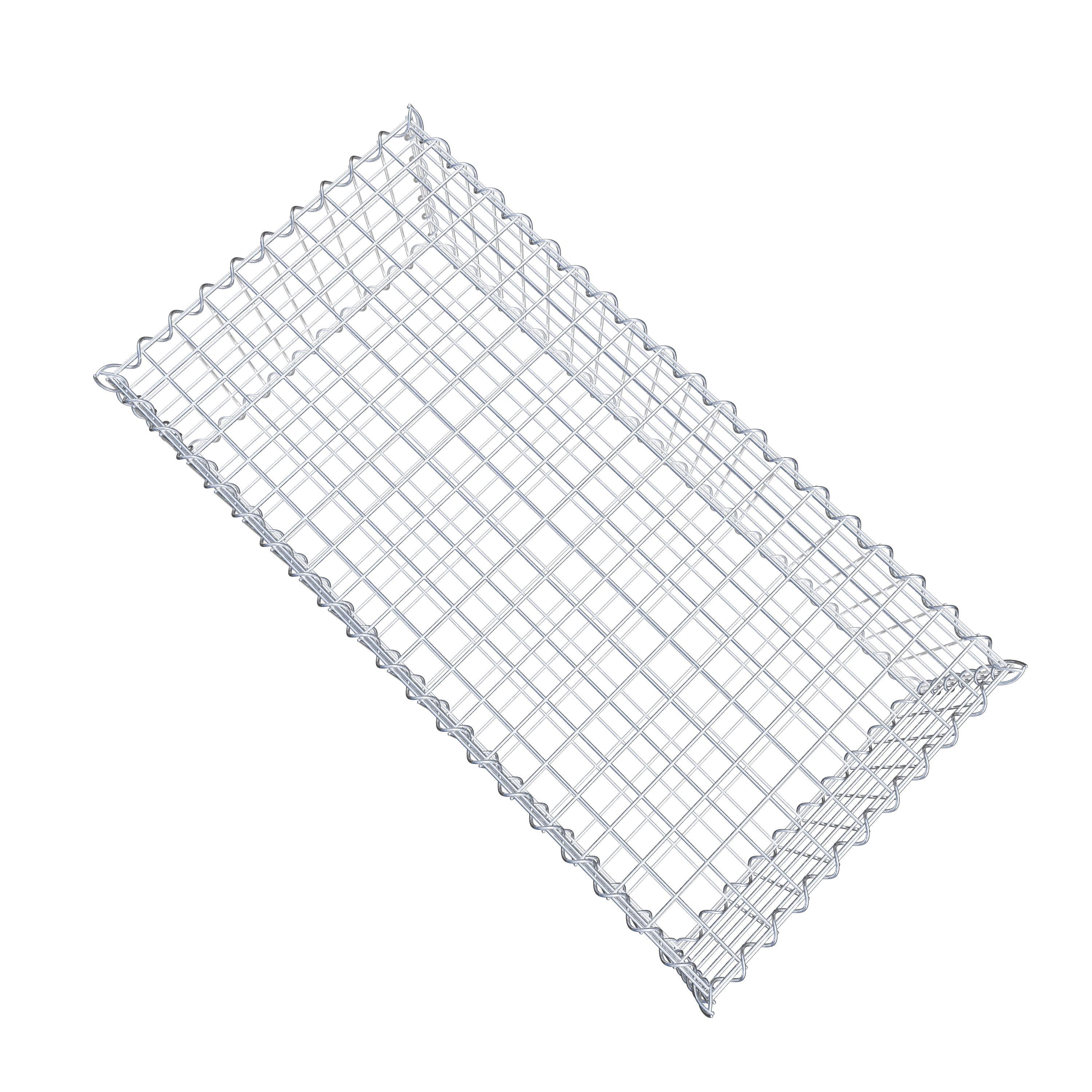 Gavión de acero galvanizado 100x30x50cm (LxAxP), malla 5 x 5cm, Espiral, jaula metálica para muro o jardín - 4