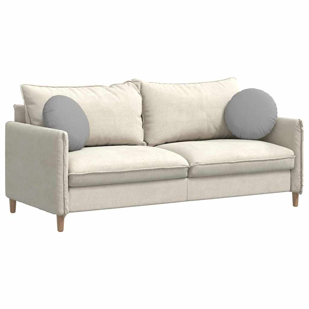 Cojines de asiento de 2 piezas, gris nube, Ø40 x 13 cm, tela - 3