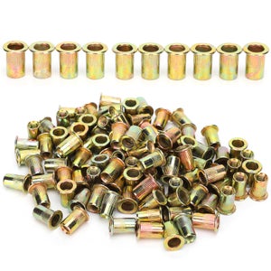 Lot De 50 Écrous à Rivets M6 En Acier Zingué - Pour Fixations Solides - IGXX Neuf