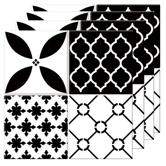 Pegatinas De Azulejos Estilo Marruecos - 10 Piezas Autoadhesivas - Decoración Para Cocina Y Baño