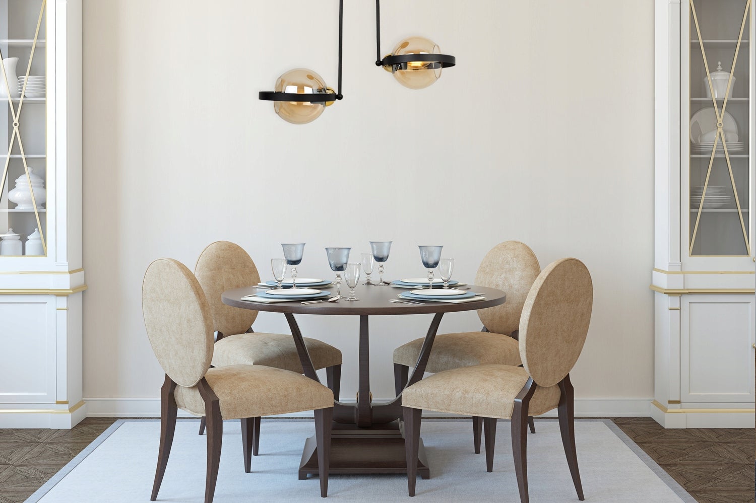 Lampa sufitowa wisząca modern 2xE27 klosz okrągły czarny/miodowy Light Home LH - 4