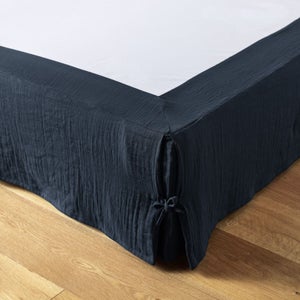Cache Sommier 160x200 Cache-sommier Gaze De Coton 160 X 200 Cm Gaia Bleu Protection Sommier élégant