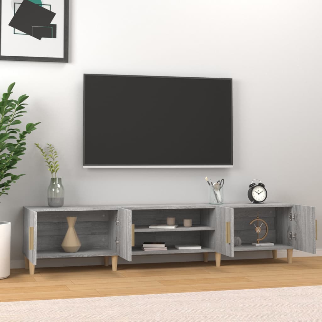 Meuble TV sonoma gris 180x31,5x40 bois d'ingénierie - 3
