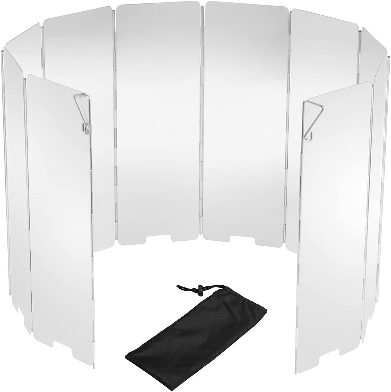 10 szt. składana aluminiowa osłona przeciwwietrzna do kuchenki kempingowej na zewnątrz, osłona przeciwwietrzna do kuchenki gazowej