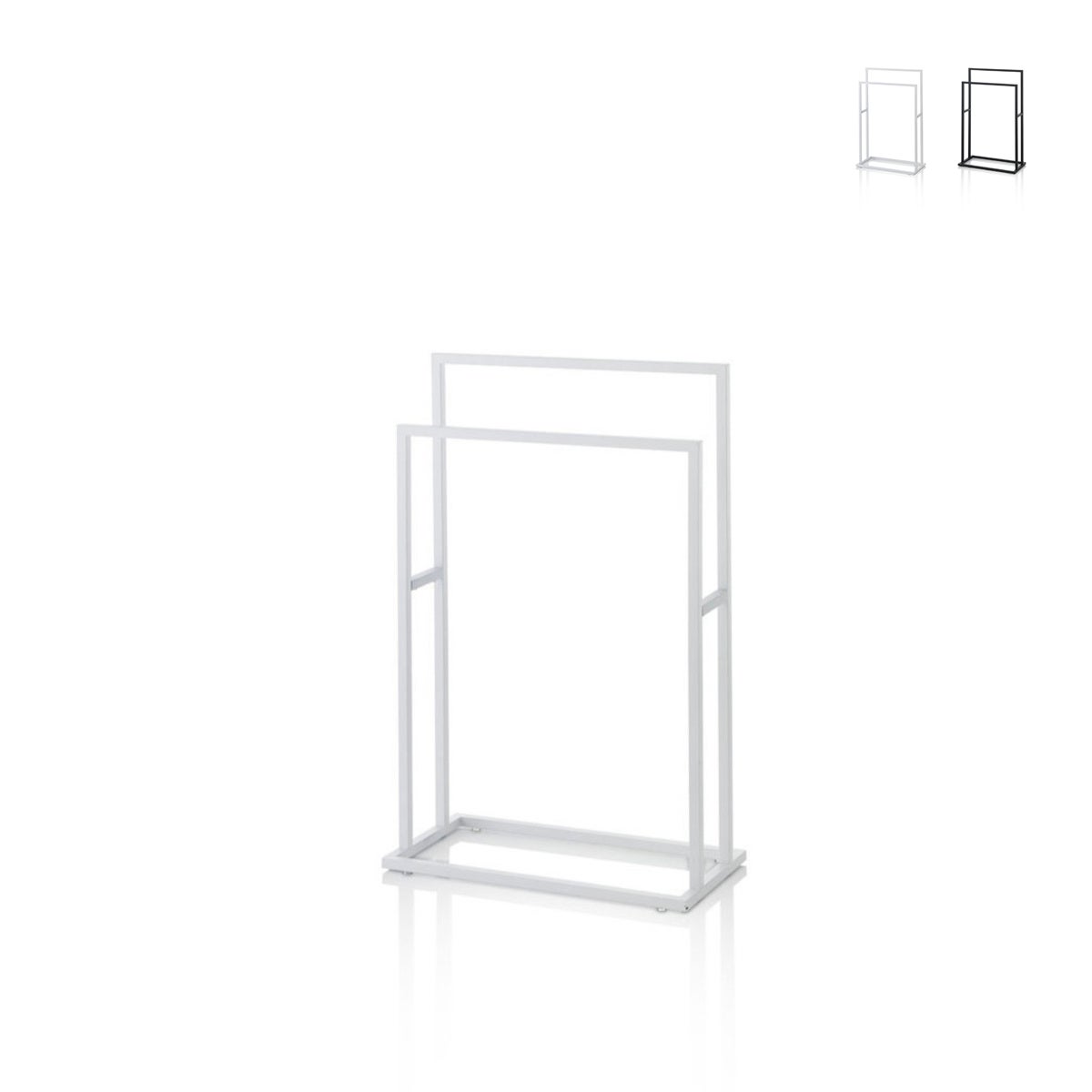 Porte-Serviettes Mural Bois Et Métal Blanc Hêtre – Rond, Moderne, Pour Salle De Bain Ou Cuisine