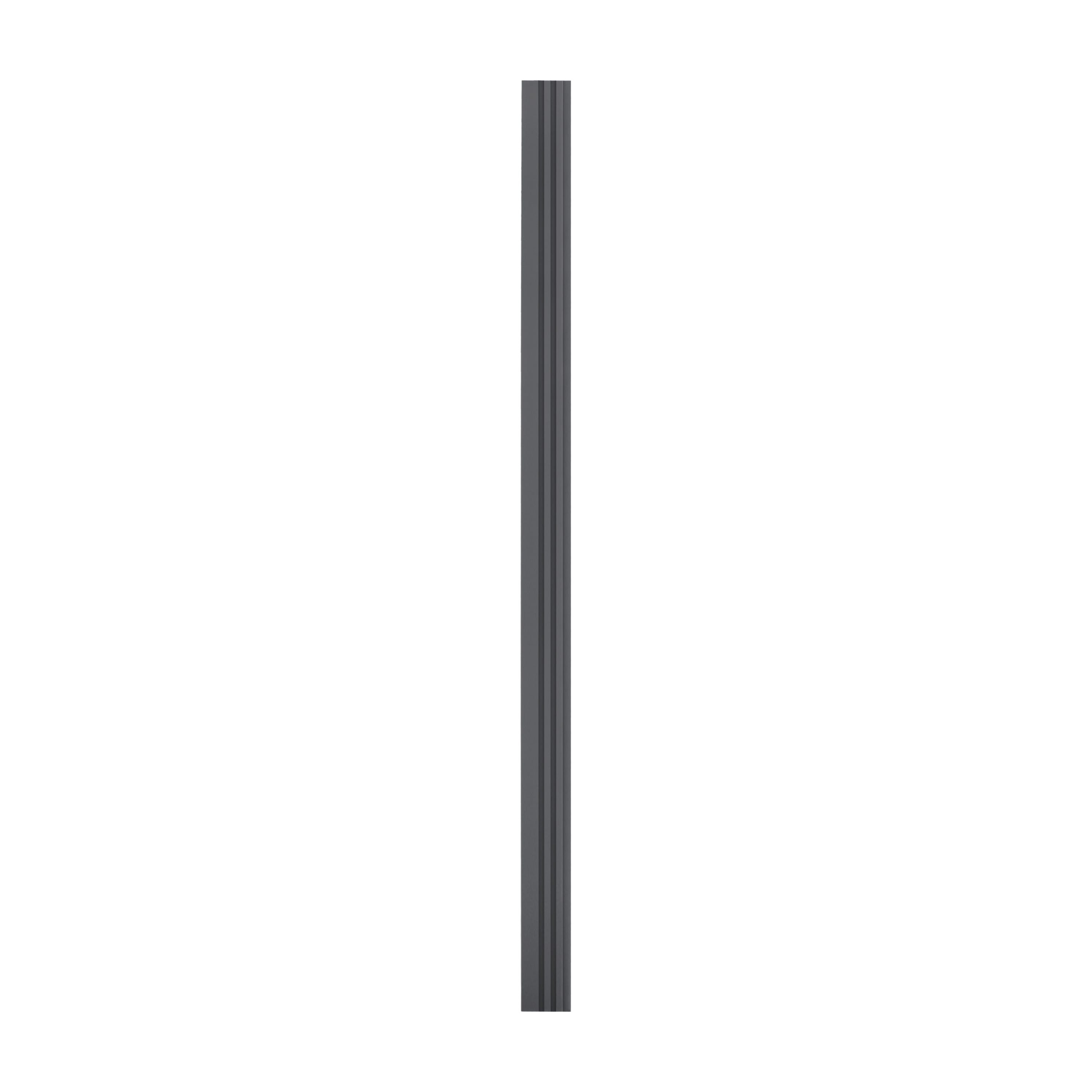 Okładzina ścienna lamelowa z efektem 3D MDF Helsinki Artens Szary 260x13cm