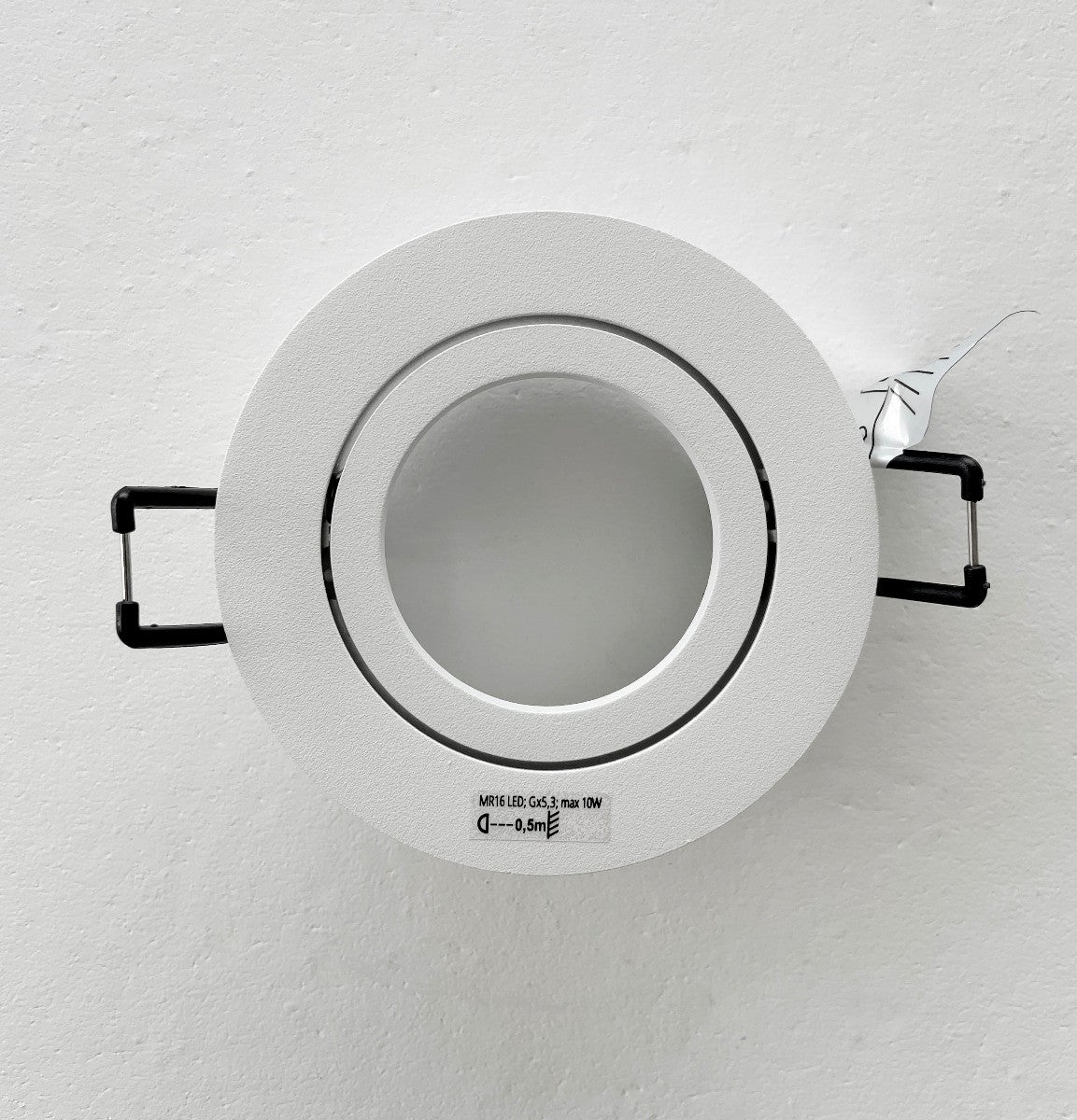 Support encastrable rond 1/4 tour blanc - 5
