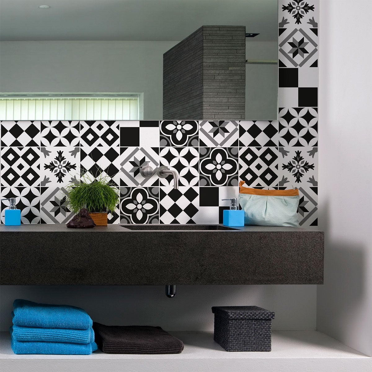 24 adesivi piastrelle azulejos yanga - Sticker adesivo - adesivi murali - 24stickers15x15cm - 3