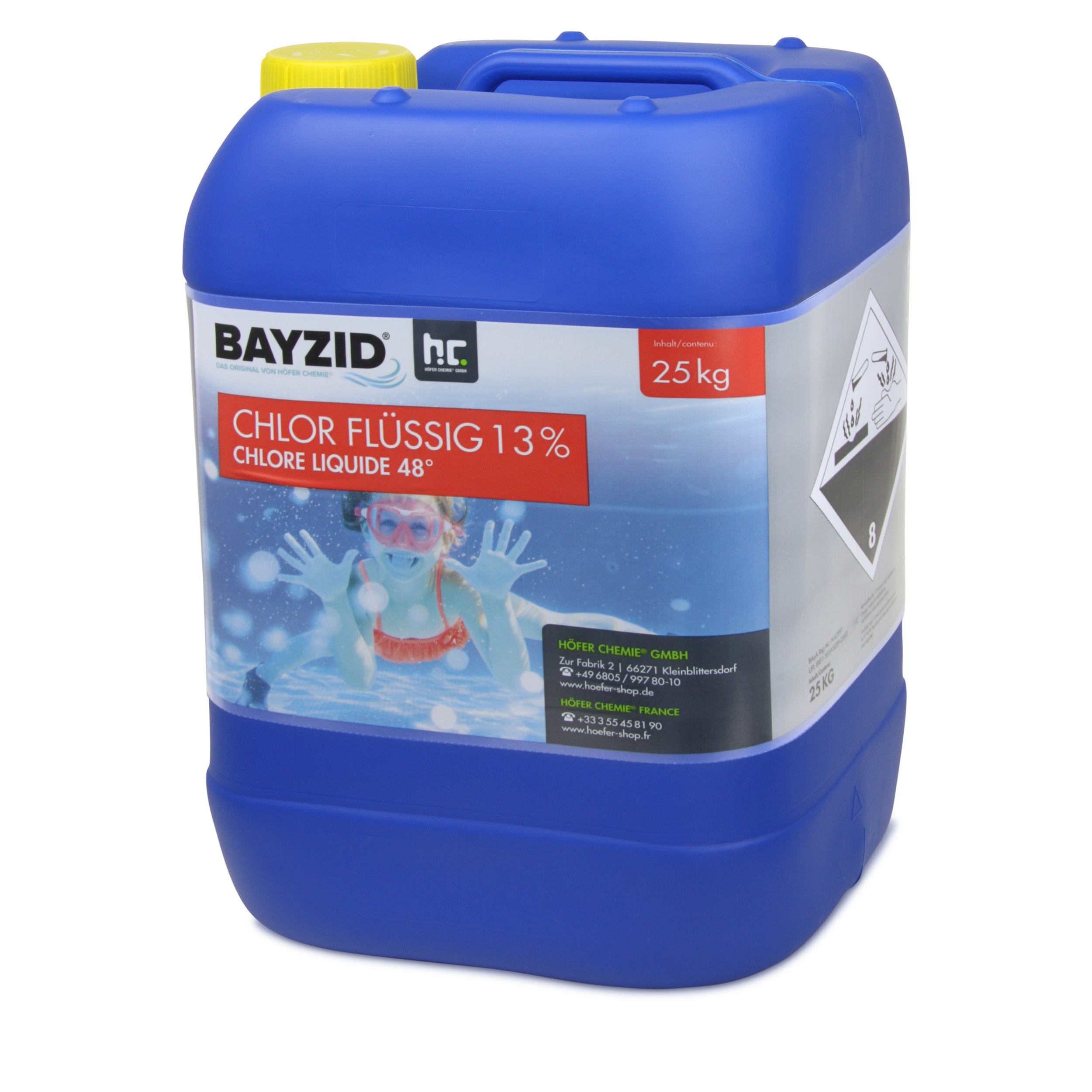 1 x Chlore liquide 48 Bayzid en bidon de 25 KG (20L) | Leroy Merlin