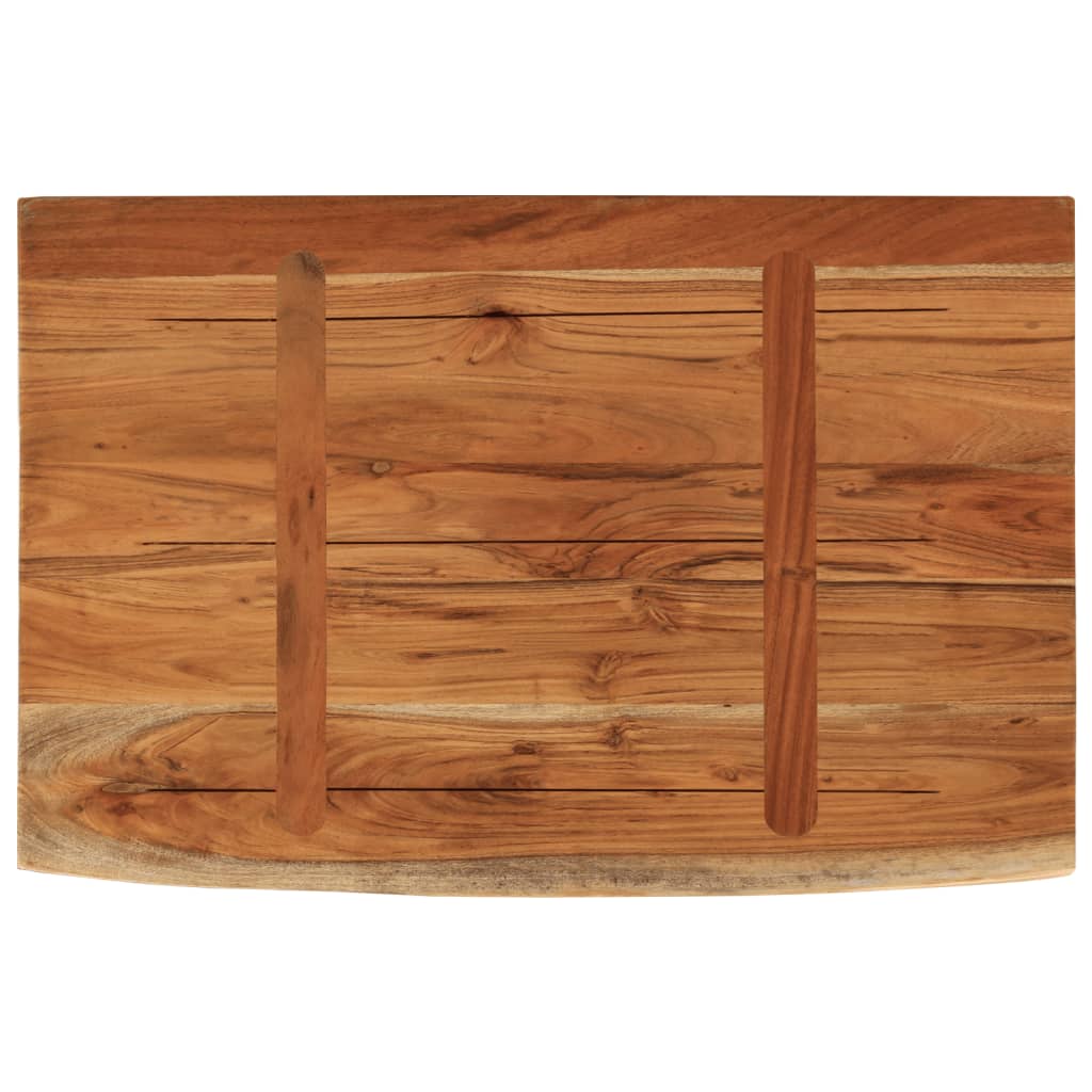 Étagère murale | Étagère flottante | Étagère suspendue rectangulaire massif acacia bordure assortie CFW933665 - 5