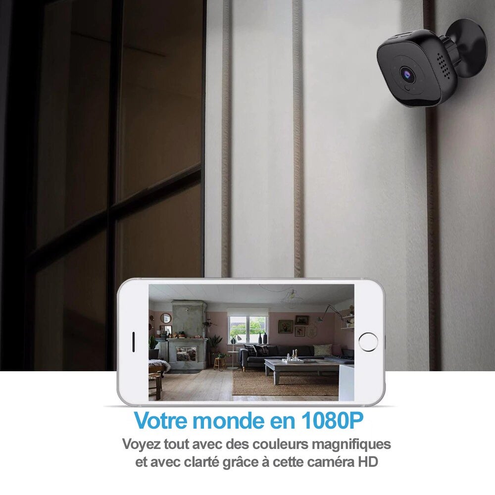 Mini caméra de surveillance IP Wifi H19 HD 30 fps capteur de mouvement et vision nocturne + Carte micro SD 64go - 2