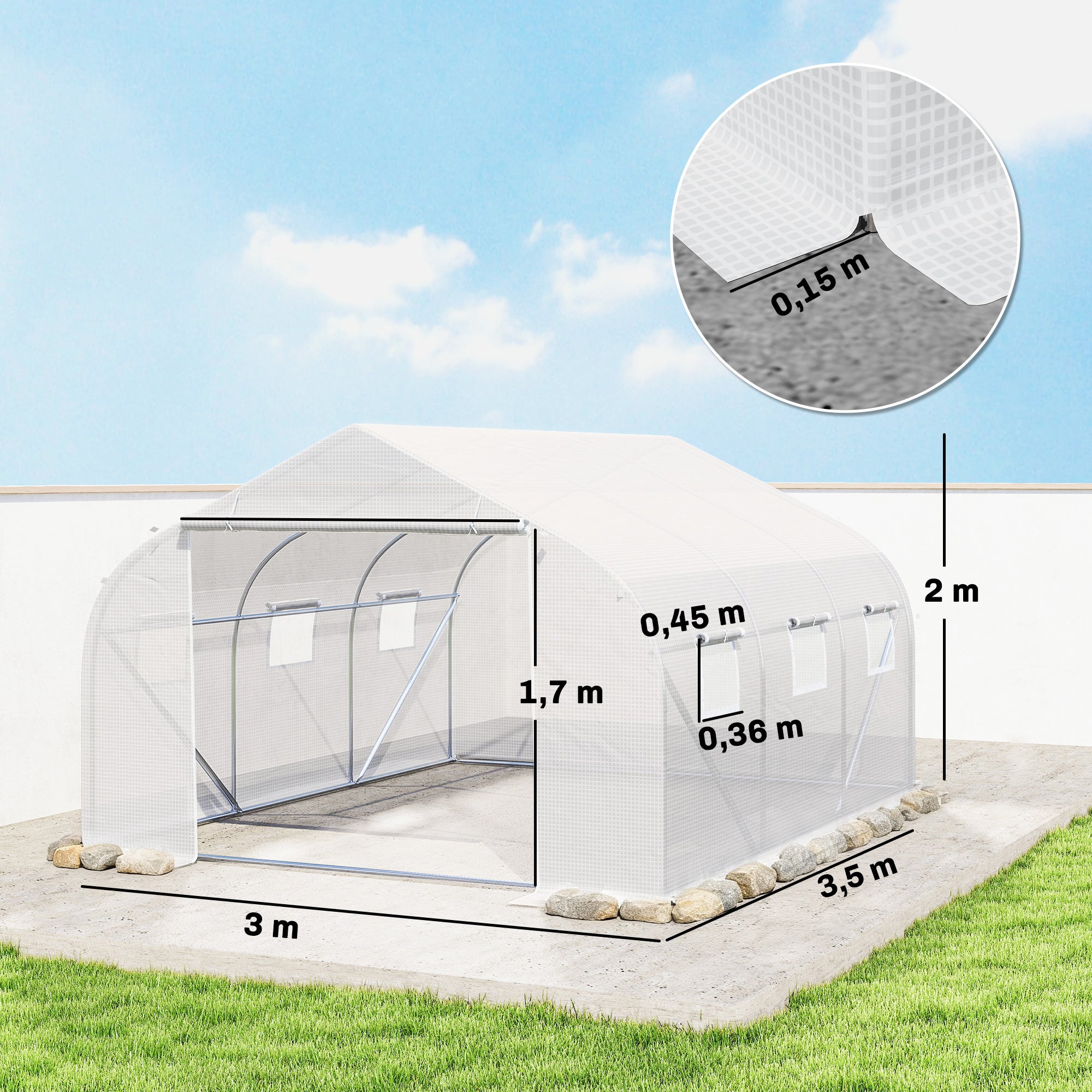 Serre de jardin Plastique Outsunny - 3