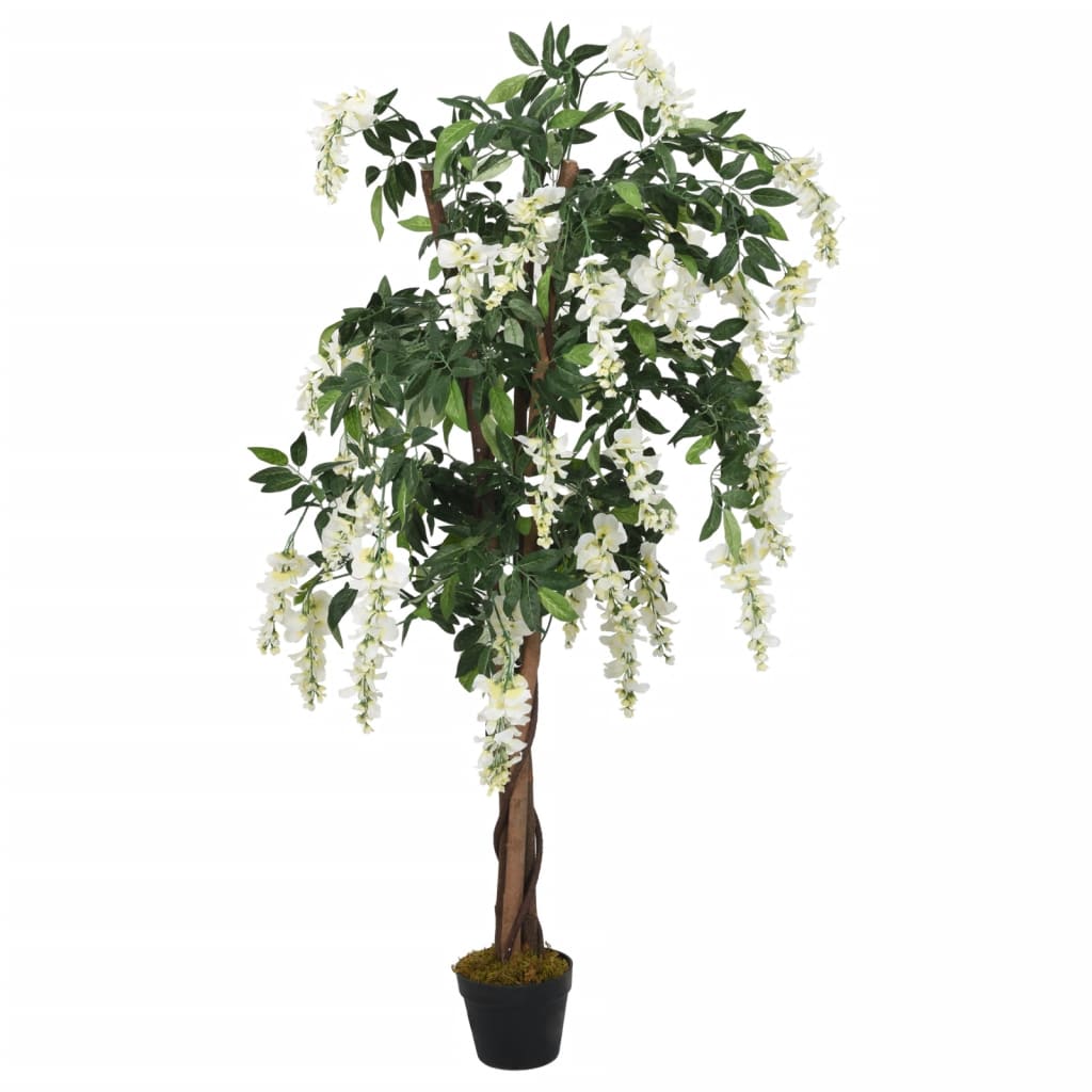 Glicine artificiale ARIANA tronchi veri, con fiori, giallo, 180cm