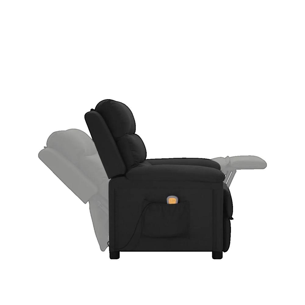 vidaXL Fauteuil de massage Noir Tissu - 2