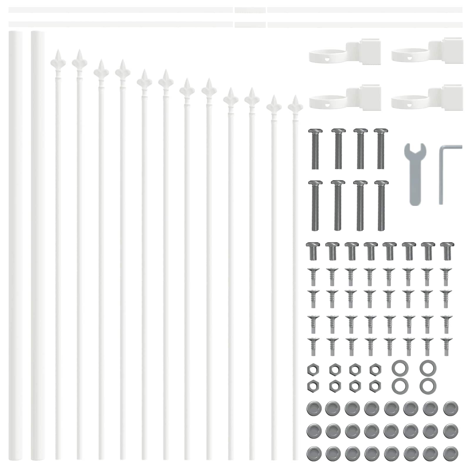 vidaXL Clôture de jardin Woerden 6 pcs Blanc - 6