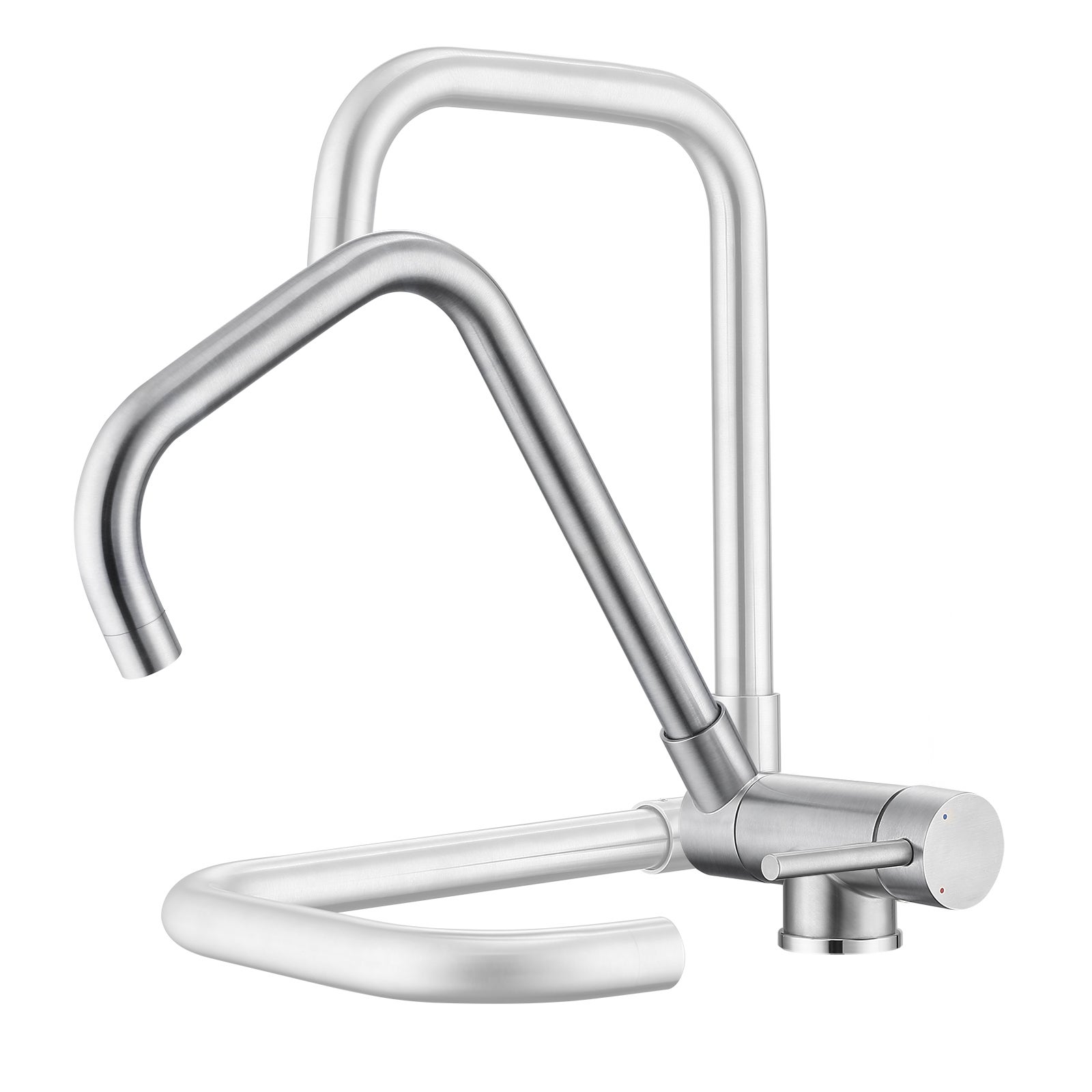 Grifo Plegable Giratorio 360° Para Cocina - Cobre Cromado, Ideal Para Caravanas, Autocaravanas Y Espacios Pequeños
