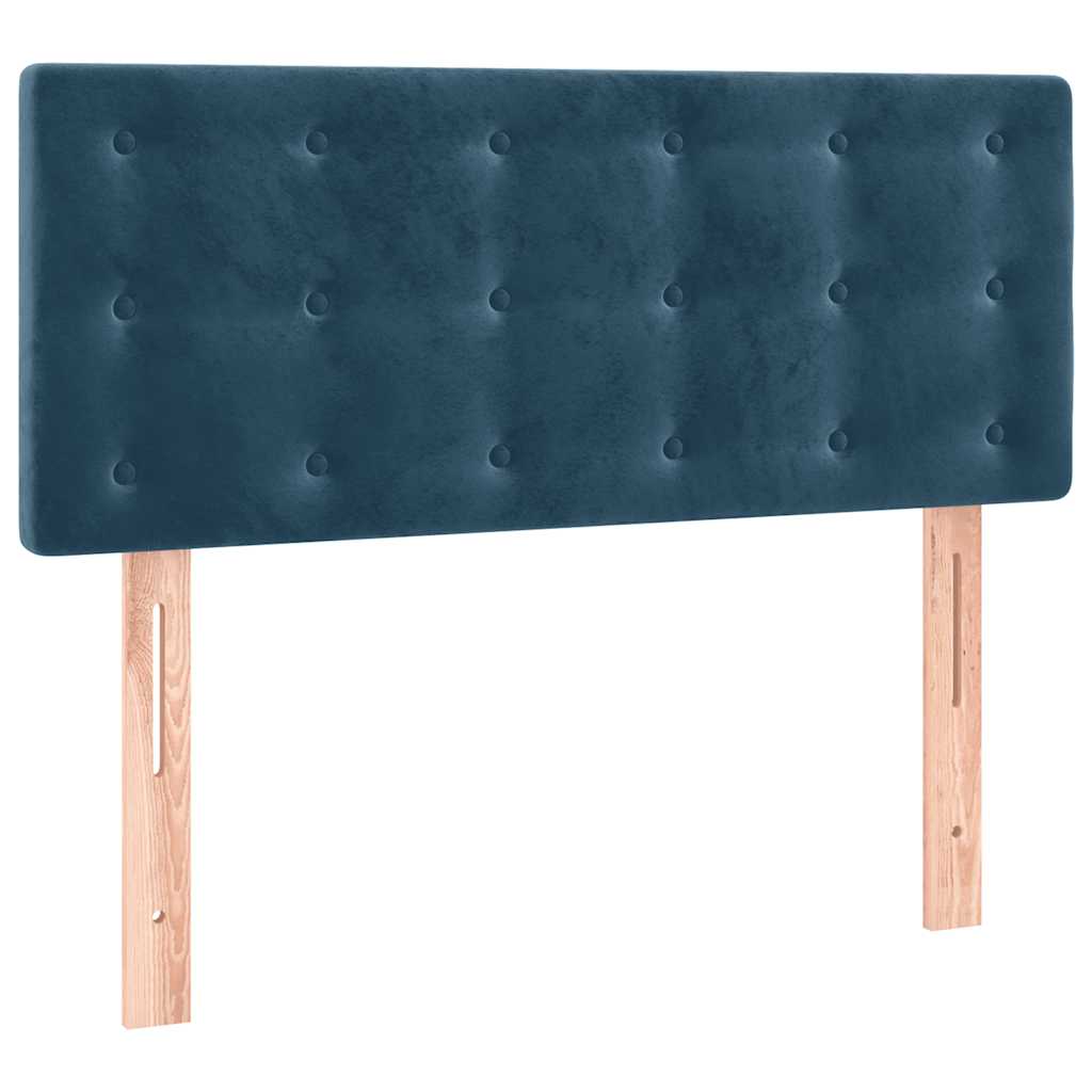 Lit à lattes avec matelas LED bleu foncé 100 x 200 cm - 7