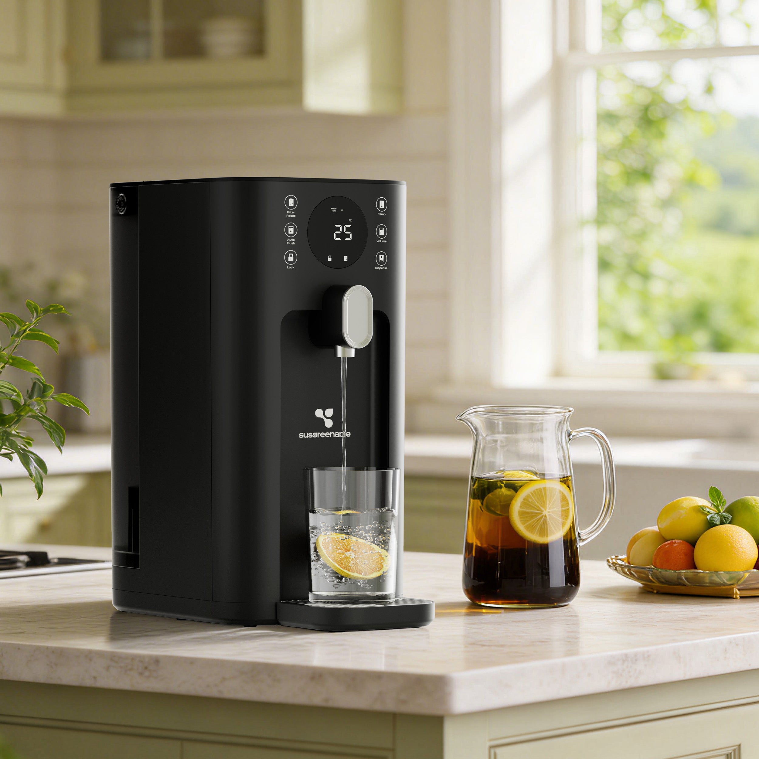 Susgreenable  Ciarra X Ósmosis Inversa 5 En 1 Sin Instalación 5 Etapas De Filtración Con Uv Control Tds 4 Niveles De Temperatura Sgiwdr03-B Negro , Leroy Merlin