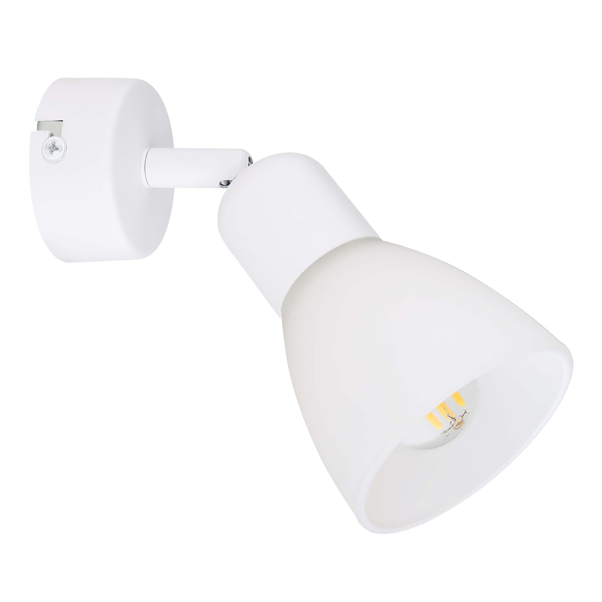 Kinkiet ścienny Malta biały 1xE14x40W wym: 8 x 8 x 17 cm szkło IP20 Light Prestige
