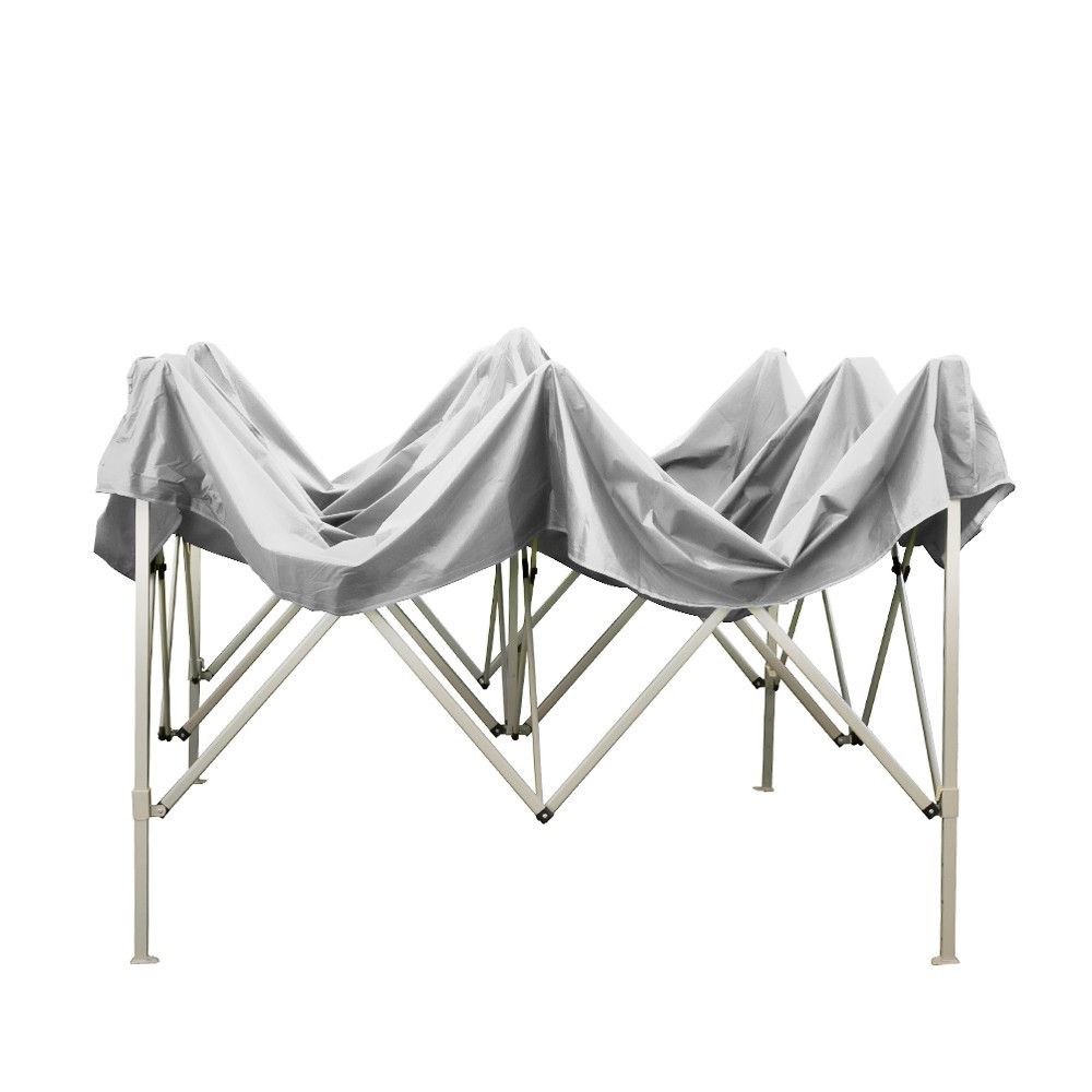 Couverture de toit étanche blanche 3x3 pour remplacement de gazebo pliable - 4