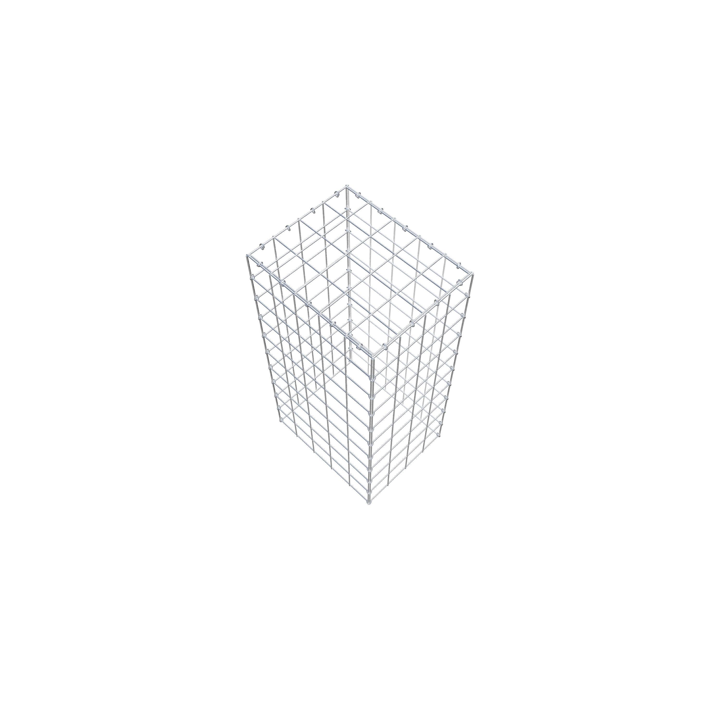 Gavión para apilar en acero galvanizado 100x50x40cm (LxAxP), malla 10 x 10cm, Anillo en C, sin rejilla inferior - 4