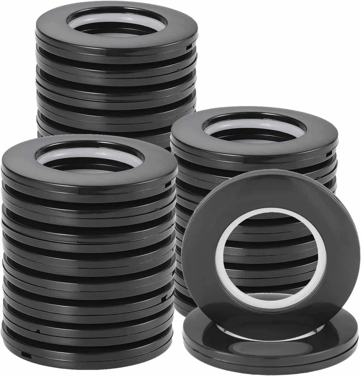 Paquete de 32pzs anillas para cortinas anillas de plástico redondas clips anillas diy diámetro 43mm para cortinas de ventana