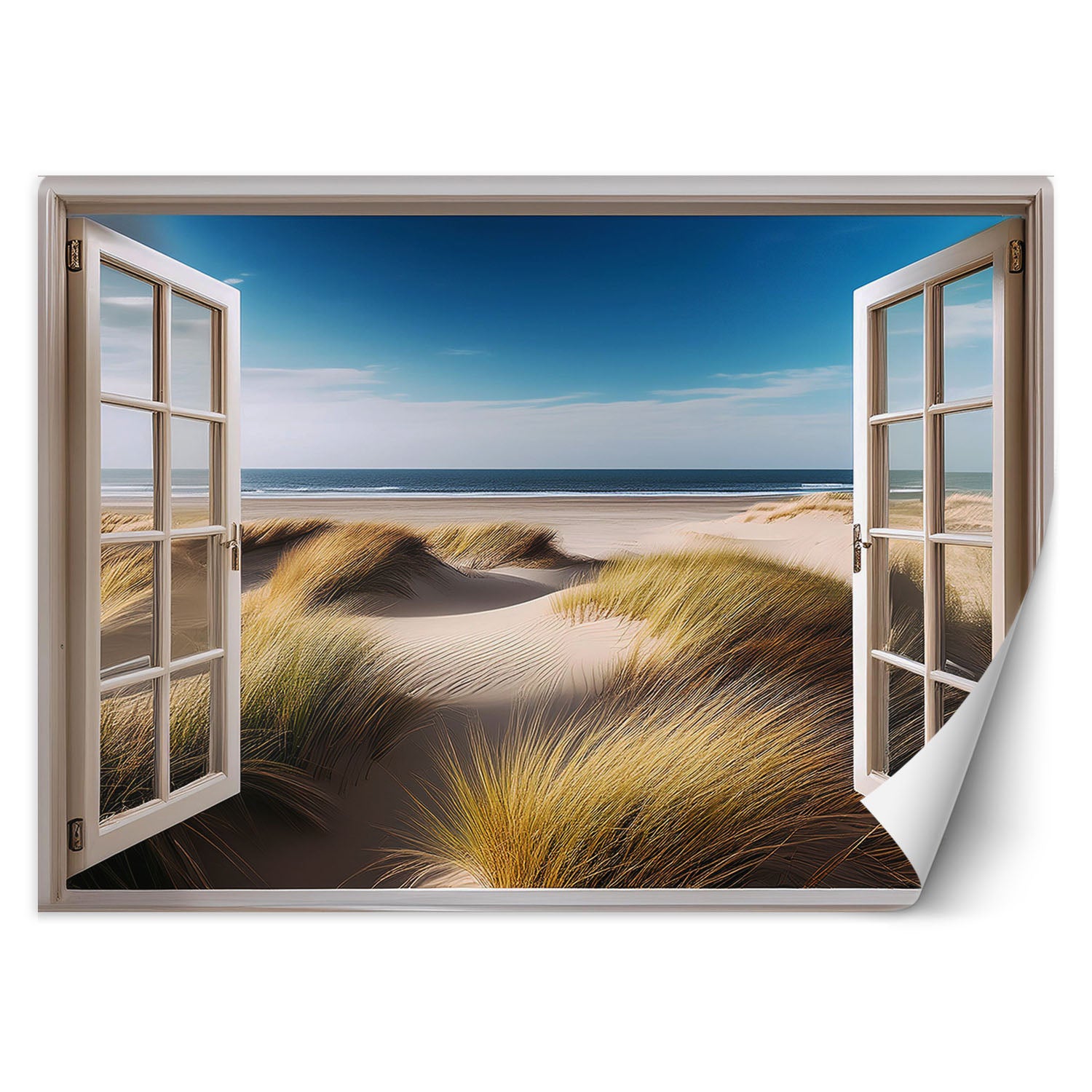 Fototapeta, Widok z okna Morze Plaża Krajobraz 200x140