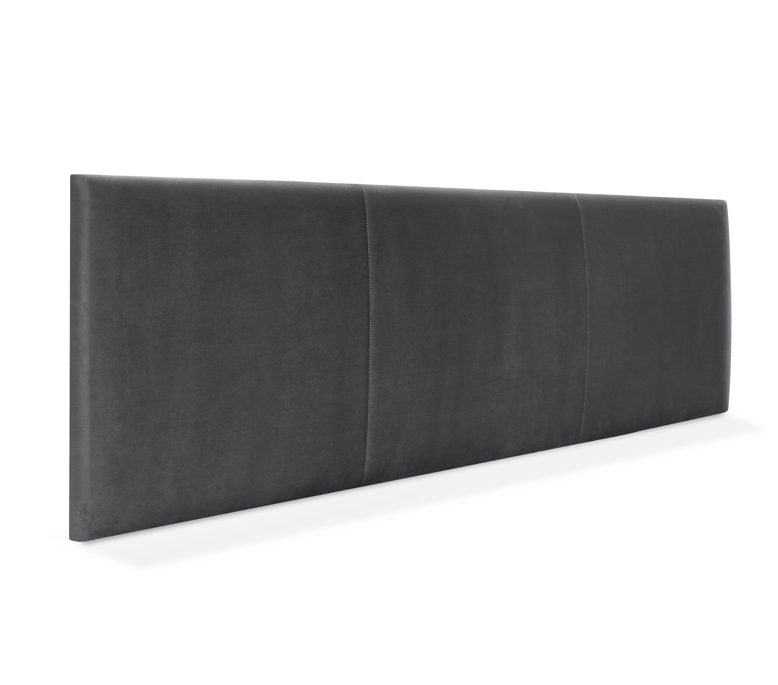 Dhome cabecero terciopelo alta gama modular liso moderno cabezal tapizado cama lujo dormitorio acolchado (terciopelo gris oscuro, 145cm)