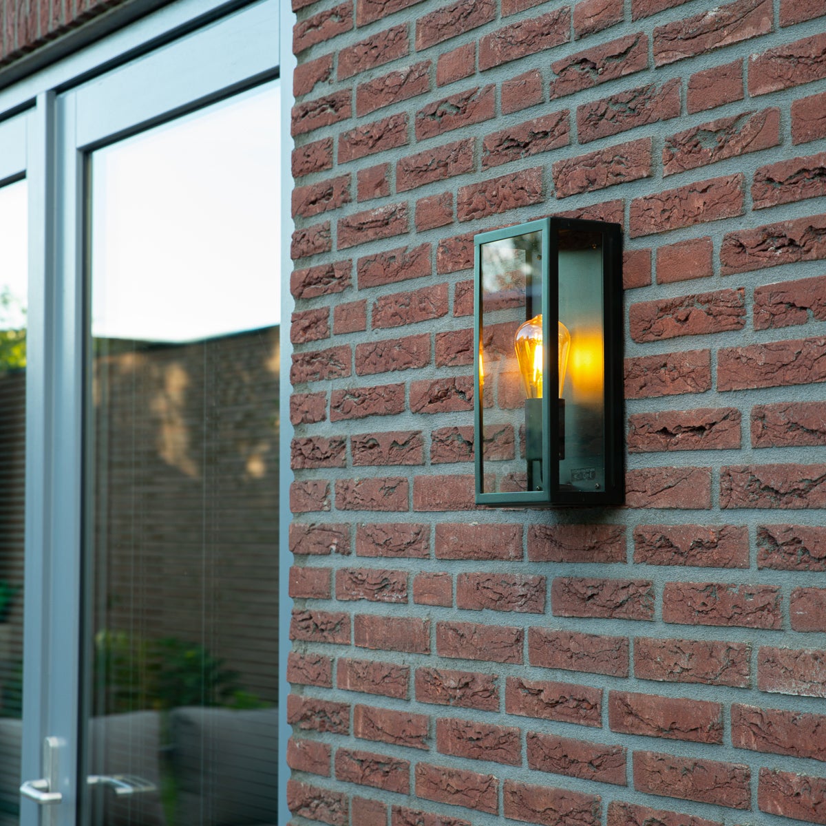 Qazqa industriel applique murale extérieure, lampe murale pour jardin - Rotterdam - vert, max. 60w, e27, 16cm, IP44, - 2
