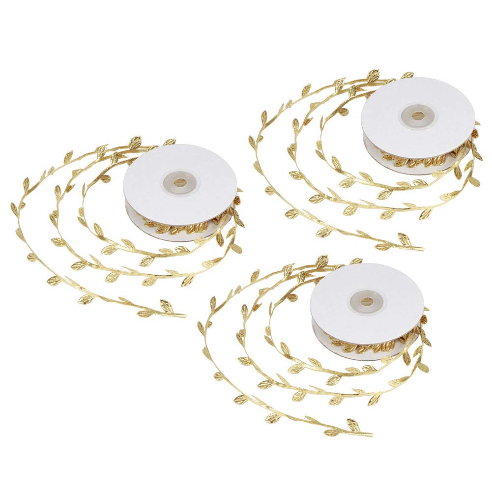 FEUILLES ARTIFICIELLES DE VIGNE ACCESSOIRE DE DÉCORATION DE MARIAGE ARTISANAL POUR MATERNELLE - VERT, ARGENT, OR 3,7 X 3,7 X - 2