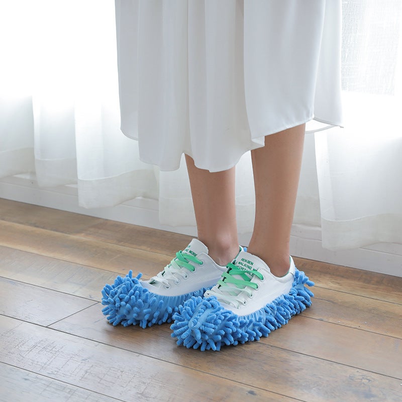 5 Paire Chausson Microfibre, 5 Couleurs une pairede Chausson Nettoyant Nettoyage Lavables Douces,en Microfibre Réutilisables Chausson Poussiere p - 2